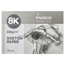 马可（MARCO）素描纸 专业8K速写彩铅画卡纸 美术生初学者学生专用素描铅笔绘画纸拉菲尼Raffine系列