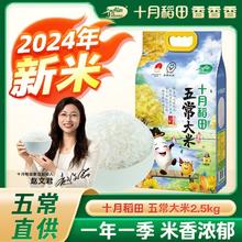 百亿补贴：十月稻田 SHI YUE DAO TIAN 五常大米5斤 东北黑龙江原粮稻花香2号抽真空
