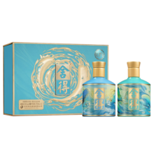 舍得 舍得酒 品味舍得江河万象新礼盒装 浓香型白酒 52度 375mL 2瓶 单盒装
