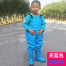 赶海儿童下水连体裤玩水抓捉鱼小孩男女沙滩雨鞋雨裤防水衣服水靴