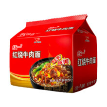 President 统一 红烧牛肉面 100g*5袋 量贩装