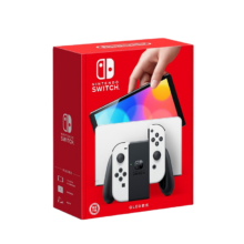 限地区，plus：Nintendo Switch 任天堂游戏机  NS港版 OLED版 配白色Joy-Con