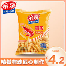 亲亲（Qinqin） 虾条 休闲零食大包装经典口味怀旧膨化零食 烧烤味80g1袋