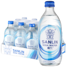 三麟苏打水350ml*12瓶旋盖版 无糖原味气泡水整箱装 0糖0卡0脂