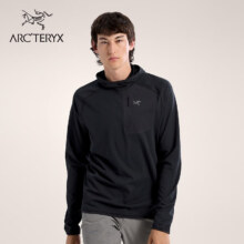 ARC'TERYX 始祖鸟 DELTA PULLOVER HOODY 保暖男子抓绒衫 黑色