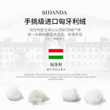 SIDANDA匈牙利全95白鹅绒床垫 五星级酒店羽绒软垫高奢床褥垫 匈牙利全鹅绒填充 1.5m*2.0m床