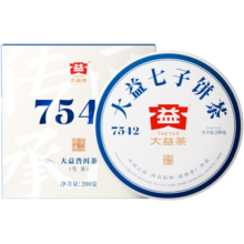 大益茶叶 普洱茶 标杆普洱生茶7542 厚饼 自饮收藏 单饼装200g*1盒