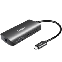 联想（Lenovo）Type-C扩展坞USB分线器USB-C转HDMI千兆网口转接头笔记本电脑拓展坞小新苹果mac/ipad