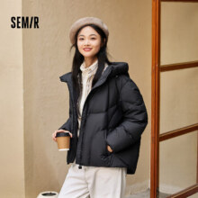20点：Semir 森马 羽绒服女中长款防水连帽