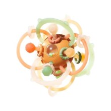 科巢曼哈顿手抓球婴儿玩具硅胶可咬牙胶小宝宝3到6个月握磨0一1岁