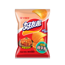 好丽友（ORION）薯片休闲零食膨化食品 125克袋装 大包装零食 多种混合口味好友趣 韩国泡菜味125g*1袋
