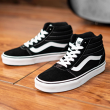 88VIP！VANS 运动休闲系列 Ward Hi新款高帮女子黑色板鞋
