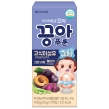 临期/PLUS：艾唯倪（ivenet）韩国原装进口 儿童膳食纤维果蔬果冻条西梅味100g/盒【25/3/13】