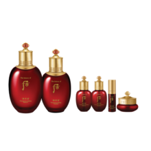 后（The History of Whoo）后天气丹津率享雪玉凝拱辰享君水妍水乳霜套装礼盒套盒 津率享红华凝香水乳6件套装礼盒