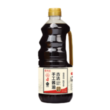 21日20点10分、限300件：京觅 古法手工酱油 黑豆生抽 0添加特级酱油 1L 自然发酵