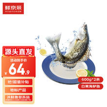 鲜京采 冰鲜白蕉海鲈鱼2条装(共2.4斤) 地标产品 源头直发