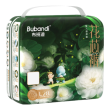 布班迪 山茶花花芯裤纸尿裤L28片*4件