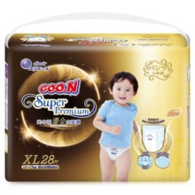 大王（GOO.N）光羽鎏金拉拉裤XL28片(12-17kg)婴儿加大号羽感透气