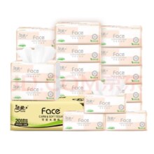 洁柔 粉Face抽纸3层100抽20包