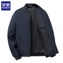 罗蒙 夹克男春秋2703 藏青 XL