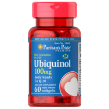 普丽普莱 泛醇还原型辅酶Q10软胶囊100mg*60粒 辅酶素q10  美国原装进口