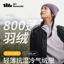 88VIP会员：蕉下 气绒服圆领轻量保暖防风女士气绒外套显瘦舒适 CL18524 漫暮黑 S