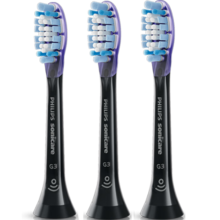 飞利浦（PHILIPS）电动牙刷刷头 G3智臻护龈型刷头 HX9053/96 3支装 黑色 适配钻石7系、9系、AI刷头