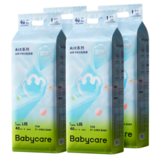 babycare AirPro超薄透气纸尿裤婴儿尿不湿箱装L40片*4包 (9-14kg)