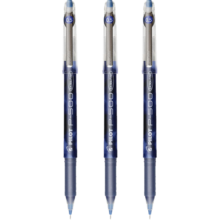 百乐（PILOT）P500针管中性笔直液式签字笔考试财务水笔走珠笔0.5mm 蓝色 3支装 BL-P50