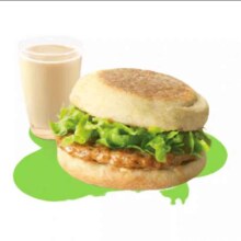 需首购:麦当劳 早餐二件套 火腿扒麦满分+豆浆小杯