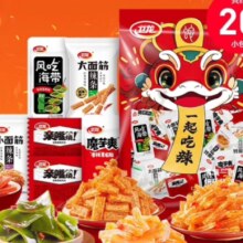 plus会员：卫龙 零食大礼包 360g*2袋 约20包/袋