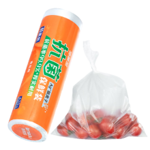 特美居（temeiju）抗菌平口保鲜袋食品级塑料透明袋一次性中号*420只