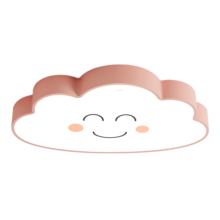 雷士（NVC） LED吸顶灯高显色卧室灯可爱云朵灯儿童房婴儿光卡通创意灯饰灯具 全光谱云朵-粉 32W三段调光