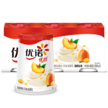 优诺（yoplait）优丝果粒黄桃味酸奶135gx3杯 家庭分享装 低温酸牛奶 风味发酵乳