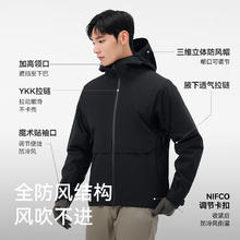 伯希和 PELLIOT 冲锋衣男三合一外套金标P棉内胆24秋冬款Primaloft曜石黑 | 金标P棉内胆 L