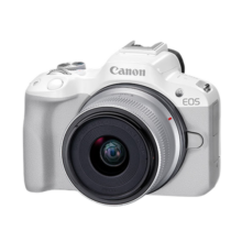 佳能（Canon）r50微单相机 4K数码高清旅游vlog视频学生美颜 R50入门级便携直播相机 R50白色18-45 STM镜头套机 官方标配【不含内存卡基础配件 推荐加购套餐】