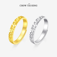 情人节礼物，Chow Tai Seng 周大生 纯银开口碎碎冰冰戒指 2色