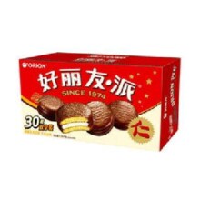 好丽友 巧克力派 30枚家庭装 1095克*2件