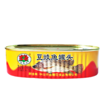 金钱花豆豉鲮鱼豆豉罗非鱼罐头开罐即食好吃下饭广东特产 豆豉鱼1罐装共148g