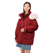 20点：snow flying 雪中飞 中长款羽绒服 狐狸毛领 女款 颜色任选