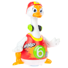 汇乐玩具（HUILE TOYS）摇摆鹅会唱歌跳舞宝宝玩具小孩玩具音乐电动爬行儿童宝宝礼物 摇摆鹅D828橙白 电池版