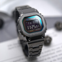 卡西欧（CASIO）明星同款35周年限定小方块金属小方表金砖银砖手表男士腕表送男友 GMW-B5000BPC-1 限定款40周年