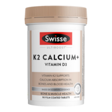 Swisse斯维诗 K2钙维生素D中老年钙片 骨骼片 柠檬酸钙促进钙吸收保健品