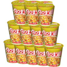 PLUS会员：日清 合味道 虾仁风味74g*12杯整箱装 ×2件