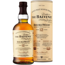 苏格兰百富（The Balvenie）双桶陈酿12年单一麦芽威士忌洋酒礼盒700ml年货节送礼 一只装