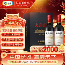 GREATWALL 长城 大国葡园珍藏版 750ml*2瓶礼盒装 送礼礼品 独立包装箱及礼品袋