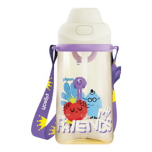 贝亲儿童水杯 ppsu直饮吸管双饮口吸管杯直饮幼儿园水壶 500ml 小糖豆吸管杯