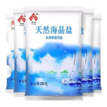 鲁晶天然海盐 未加碘盐 200g*1袋