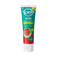汤姆小屋Toms2岁以上3-6岁草莓味儿童牙膏含氟抑菌防蛀固齿不辣口144g