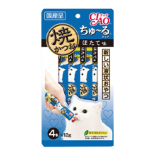伊纳宝猫咪零食猫零食猫湿粮猫条INABA海洋鱼烤啾噜流质12g*4条营养肉泥 蟹肉味10包